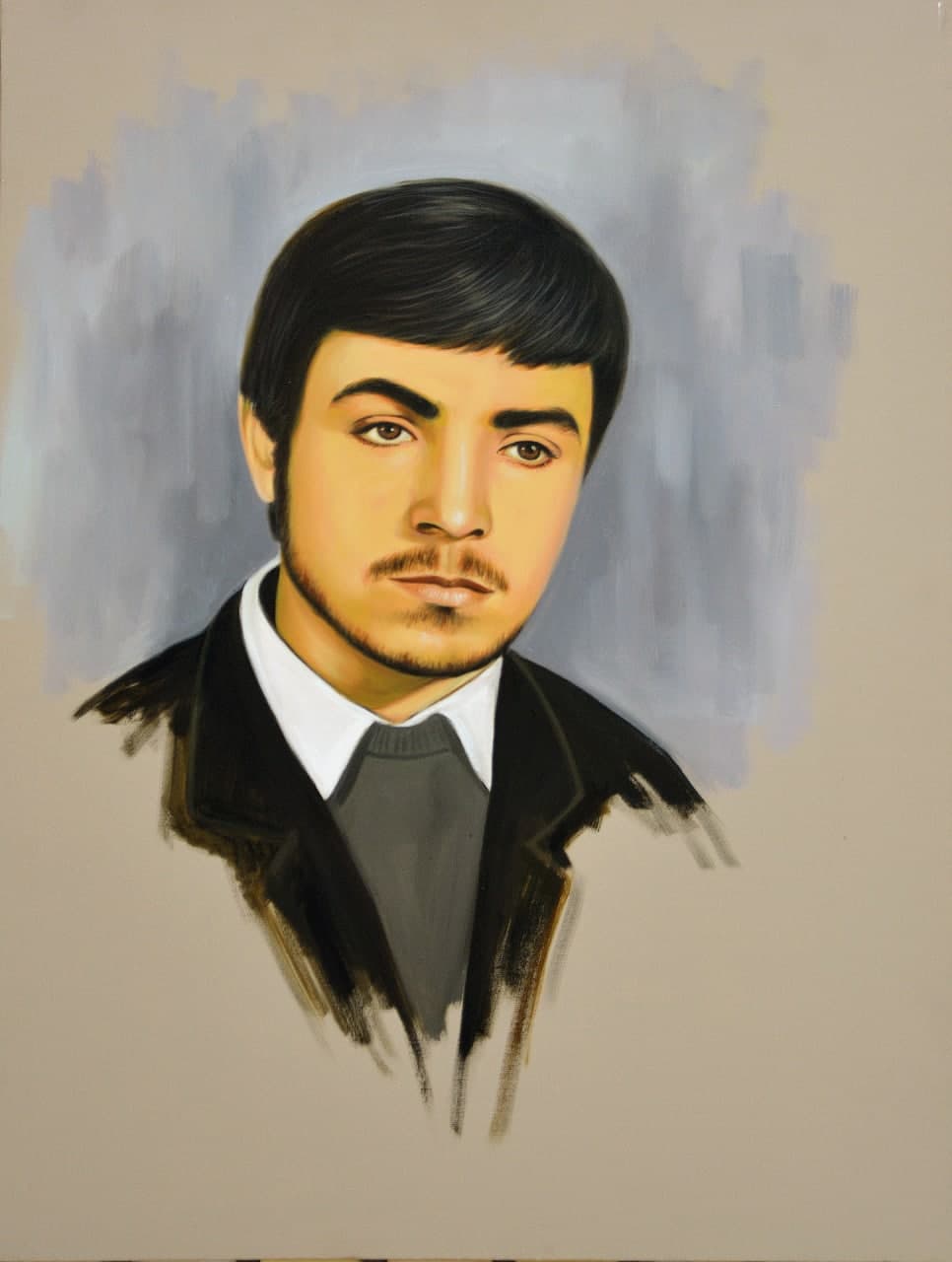 نقاشی چهره شهید مصطفی نقدی